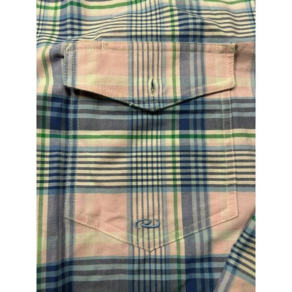 Roper Mens 2XL Heavyweight Plaid Flannel Button-Up Shirt With Western Yoke & Dua - Picture 5 of 9